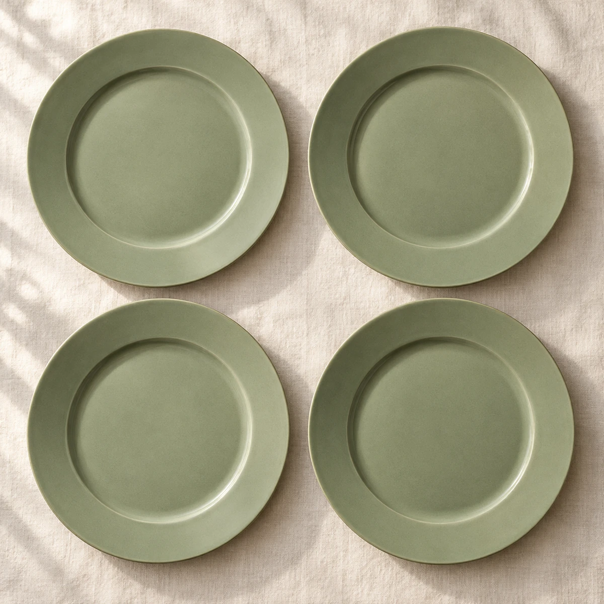 Sage Grove Dinner Set, Sage, 4 plates